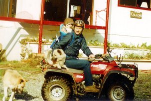 19920322 Cody in backpack on 4 trax null