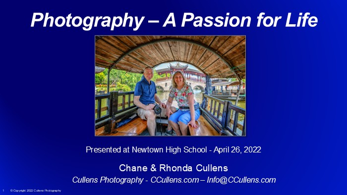 Photography – A Passion for Life for Newtown High School