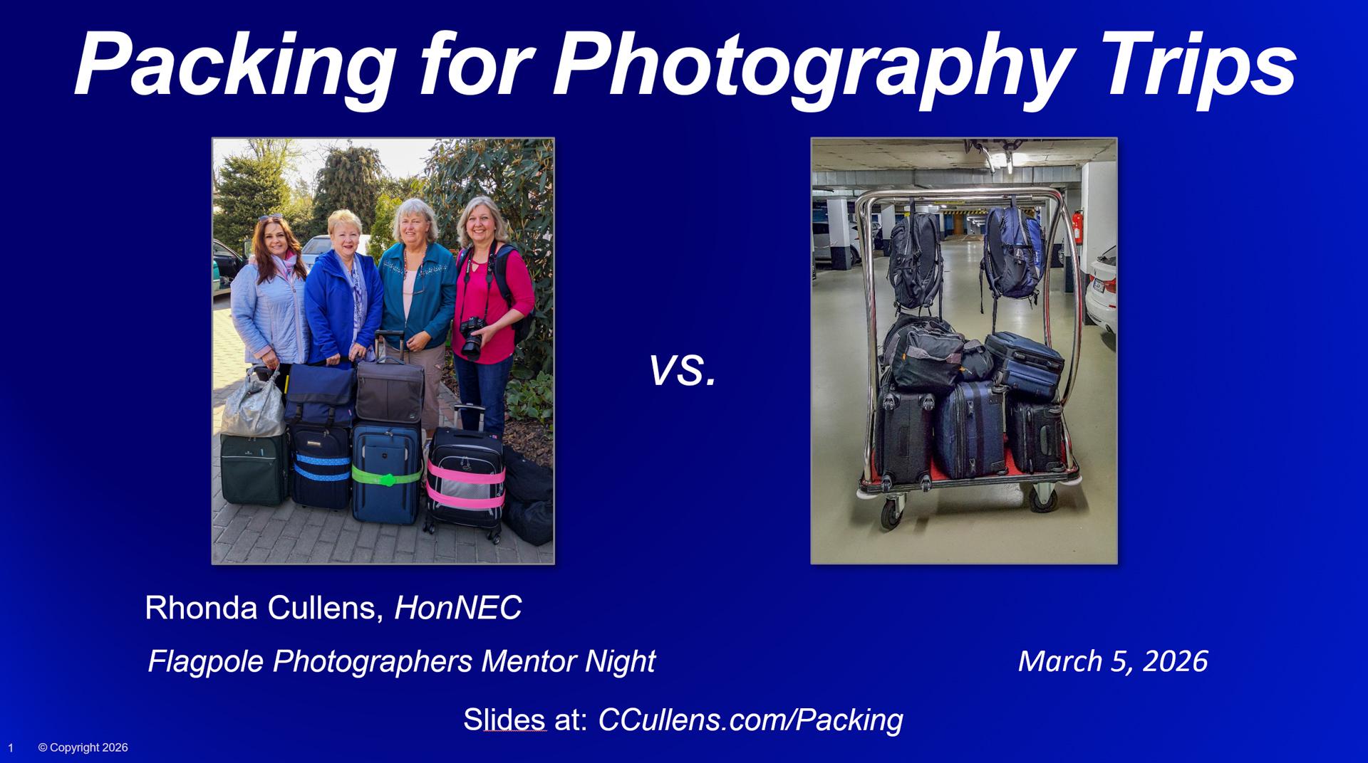 Packing for Photography Trips